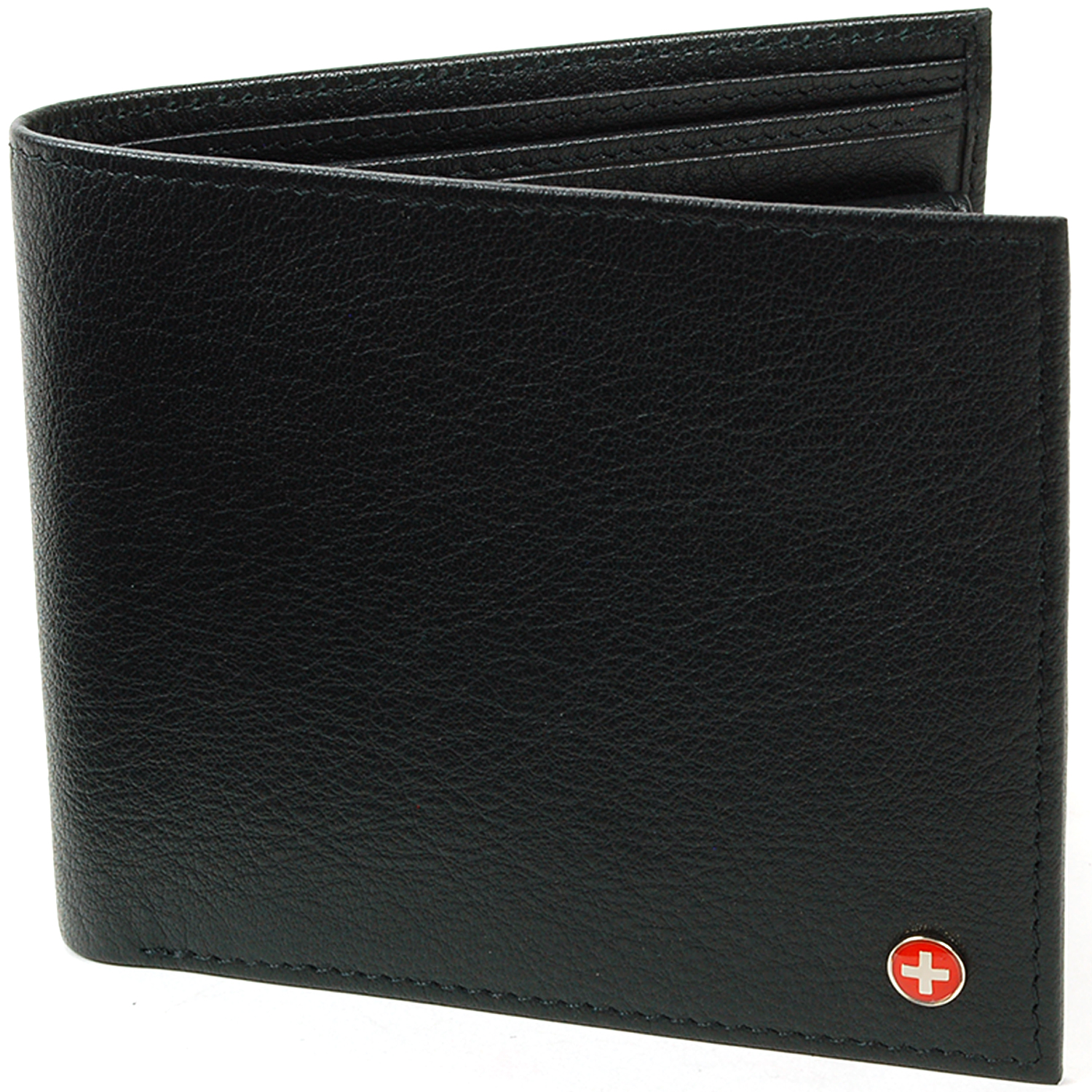 Alpine Swiss Mens European Wallet Oversized Genuine Leather Divided